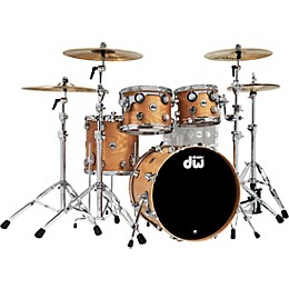 DW 4-Piece Collectors Series Cherry Shell Pack With Chrome Hardware Satin Natural