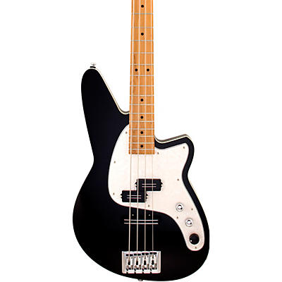 Reverend Decision P Roasted Maple Fingerboard Electric Bass Guitar Midnight Black for sale