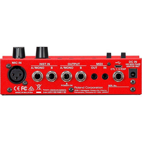 Open Box BOSS RC-500 Loop Station Effects Pedal Level 1 Red