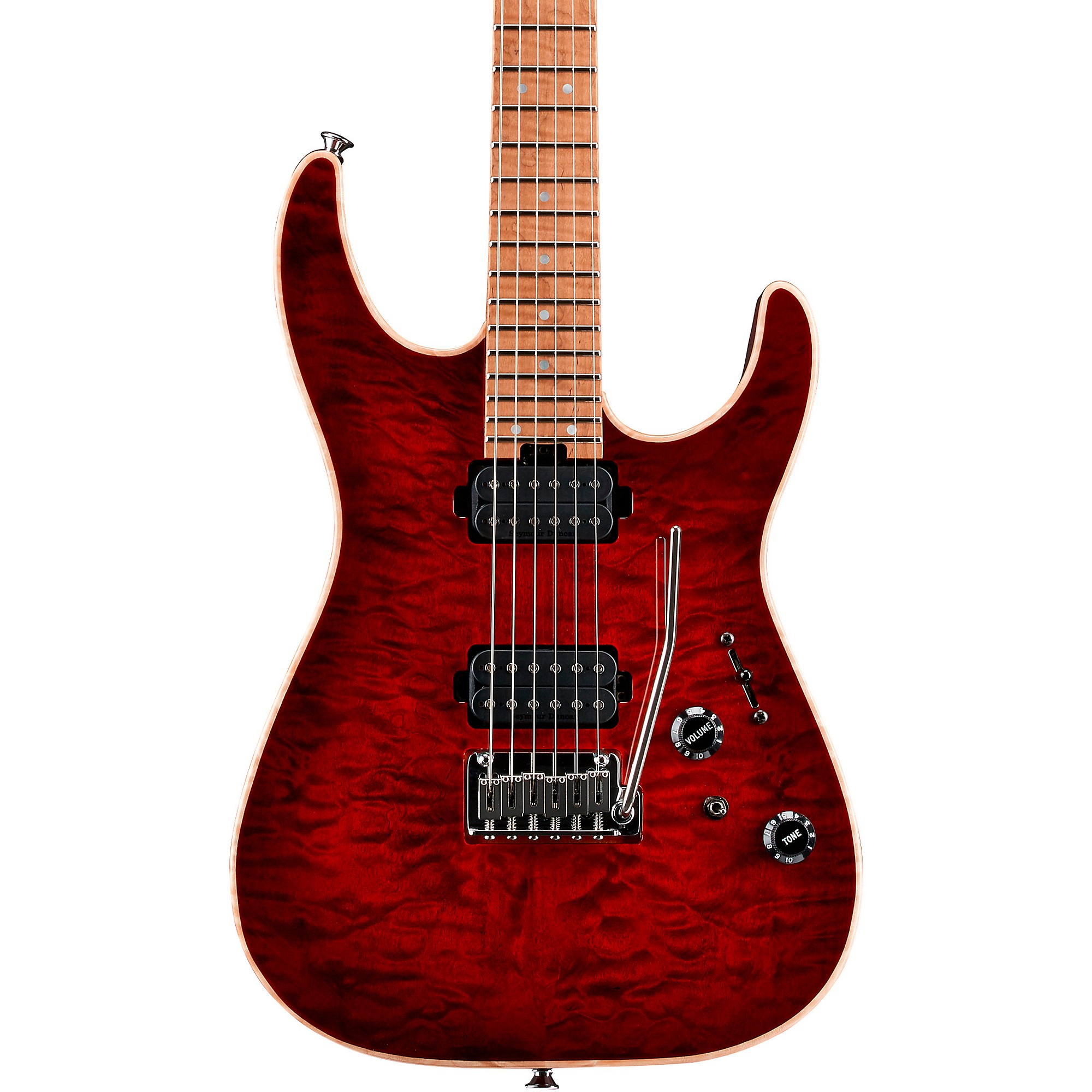 Platinum Charvel USA Select DK24 HH 2PT CM QM Transparent Red