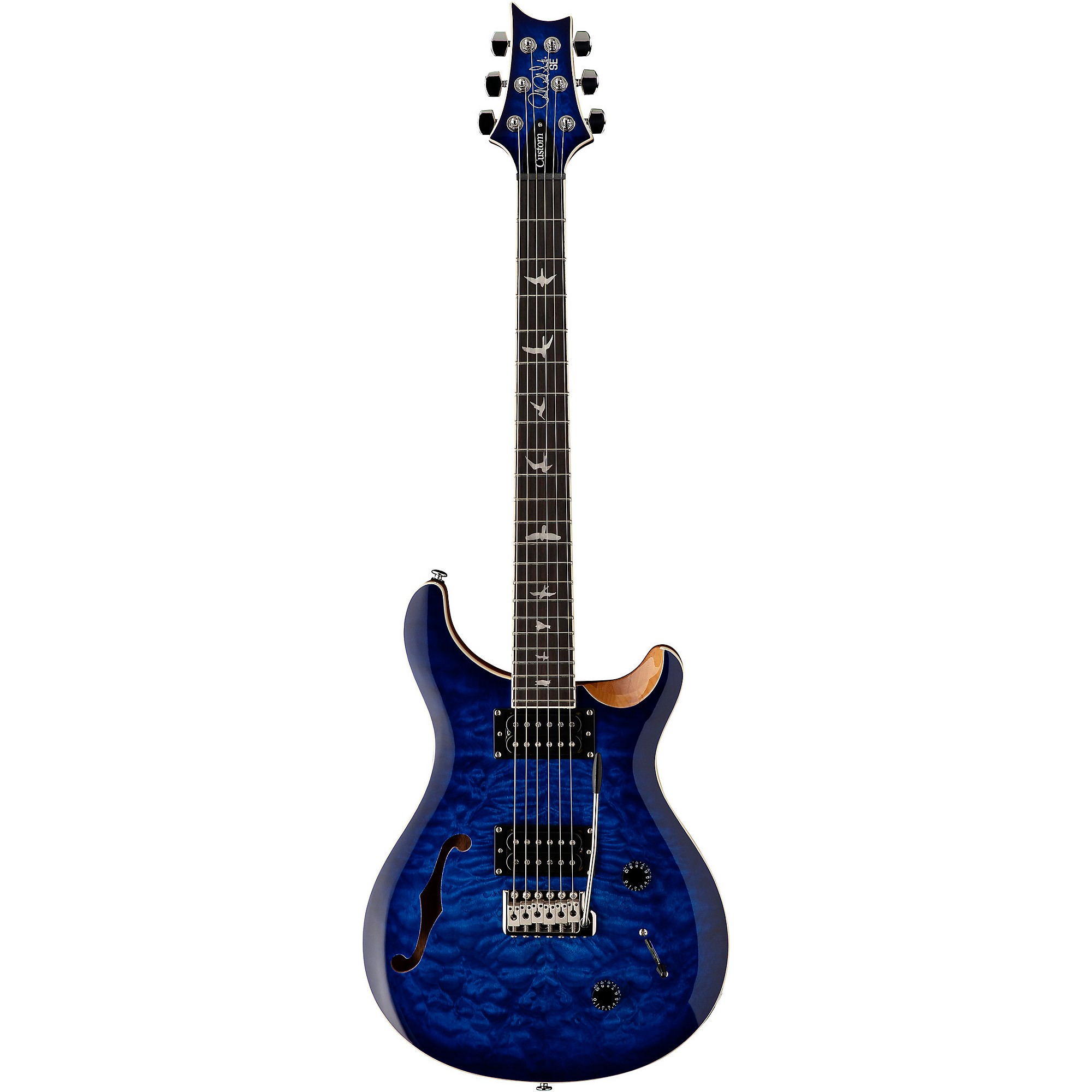 PRS SE Custom 22 Semi-Hollow Quilt-Top Limited-Run Electric Guitar Faded  Blue Burst | Guitar Center