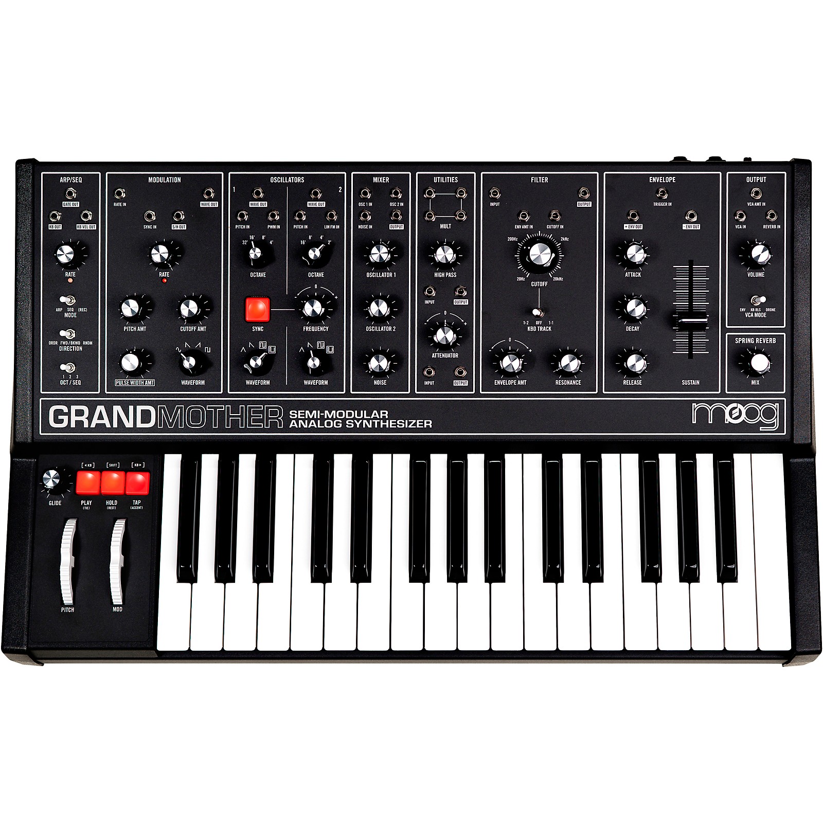 Moog Grandmother Dark Semi-Modular Analog Synthesizer | Guitar Center