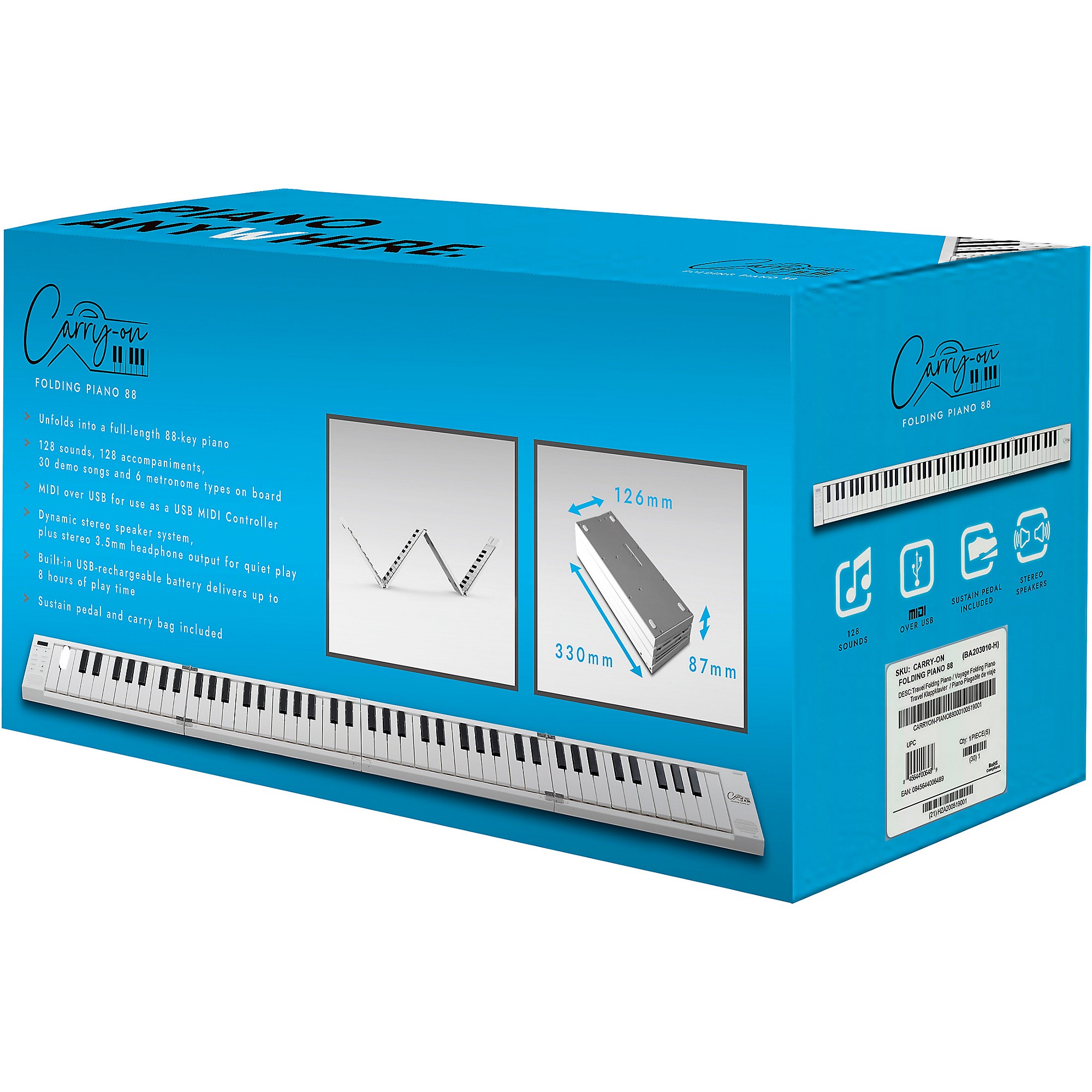 Piano Pliable 88 touches - Carry-On Folding