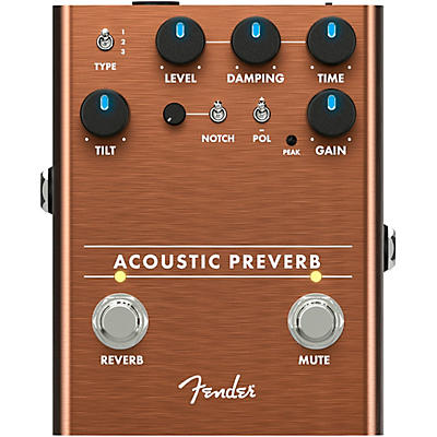 Fender Acoustic Preverb Preamp/Reverb Effects Pedal Copper for sale