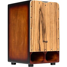 Stagg Cannon Cajon with Extra Bass Punch 12.2 in. Ebony Burst