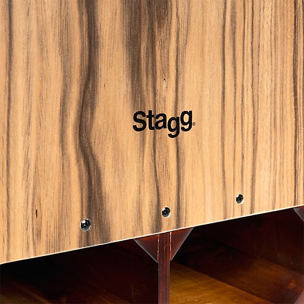 Stagg Cannon Cajon with Extra Bass Punch 12.2 in. Ebony Burst