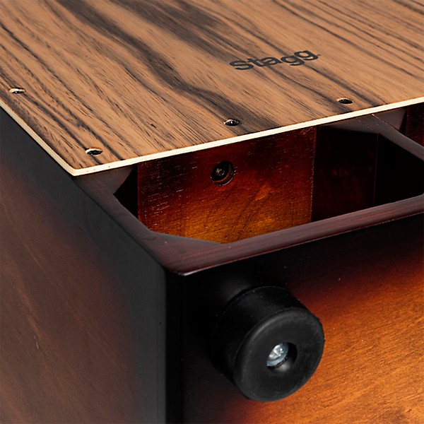 Stagg Cannon Cajon with Extra Bass Punch 12.2 in. Ebony Burst