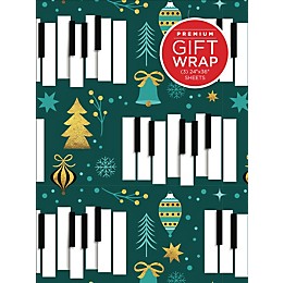 Hal Leonard Golden Piano Keys Holiday Gift Wrapping Paper