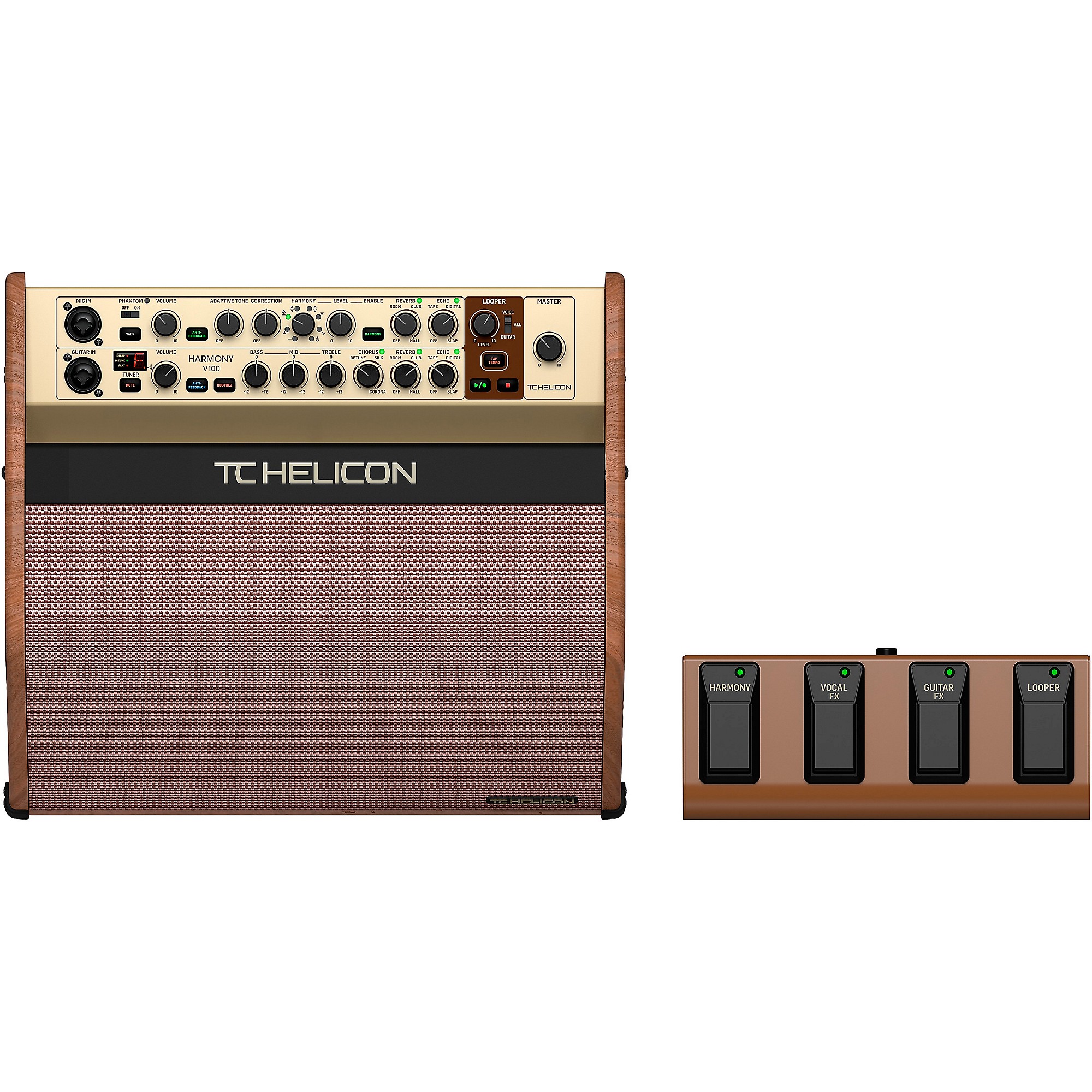 TC Helicon HARMONY V100 100 Watt 2-Channel Acoustic Amplifier with