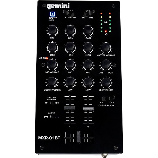 Gemini MM1 2 Channel Analog Mini DJ Mixer