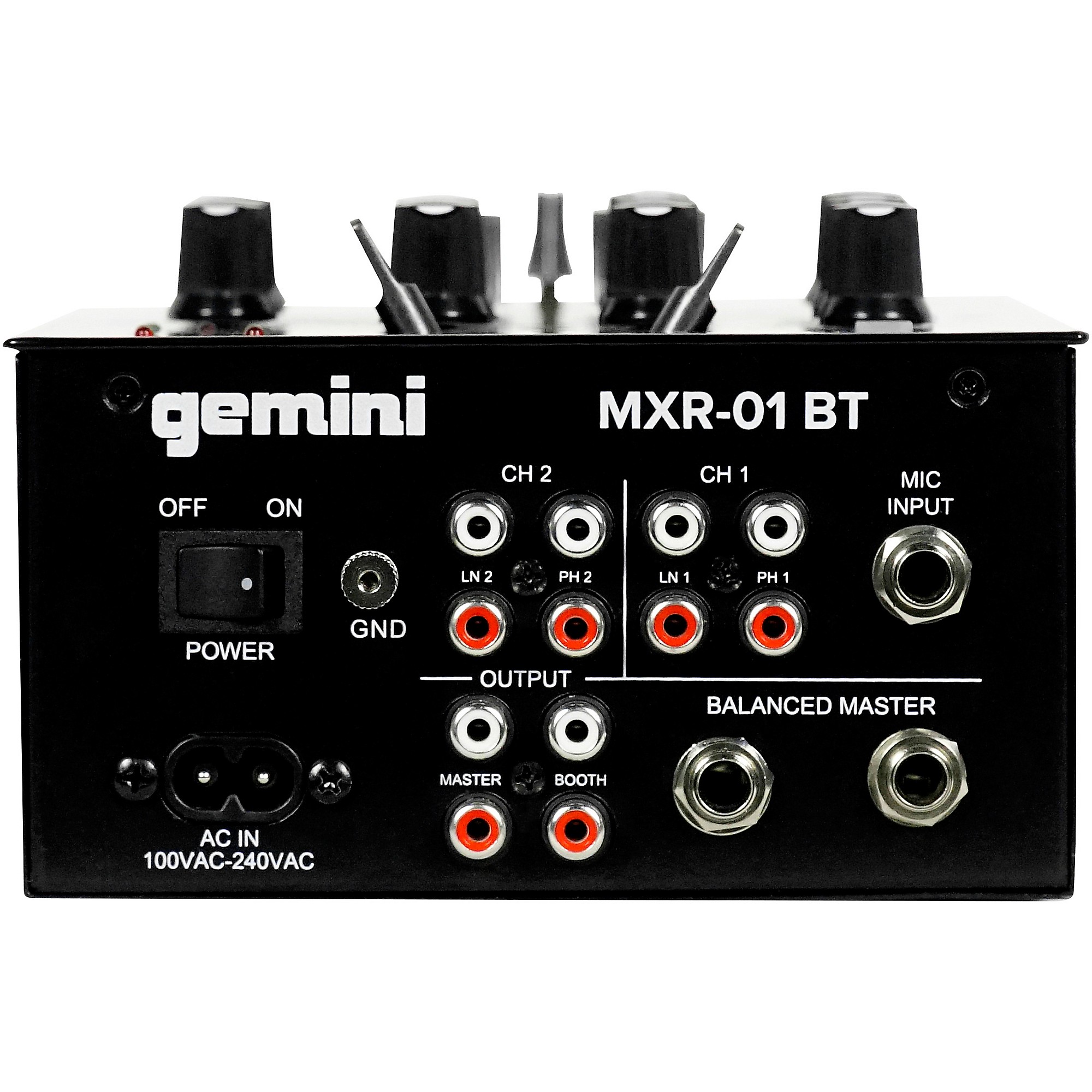 gemini MXR-01 BT DJミキサー Gemini MXR-01BT 2 Channel Professional DJ Mixer With