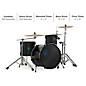 SJC Drums 3-Piece Pathfinder Shell Pack Midnight Black Satin