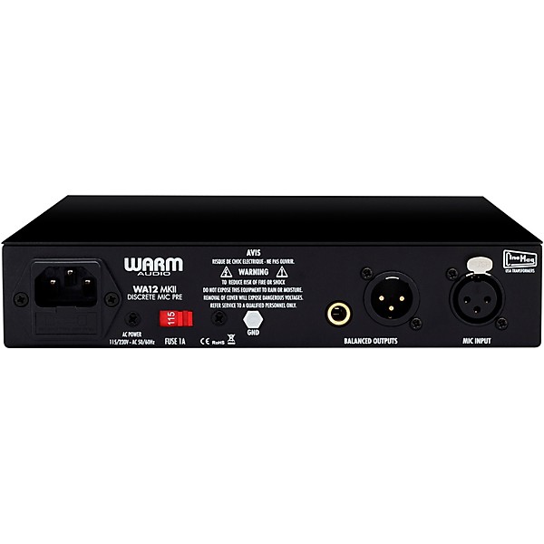 Warm Audio WA12 MKII Mic Pre Black