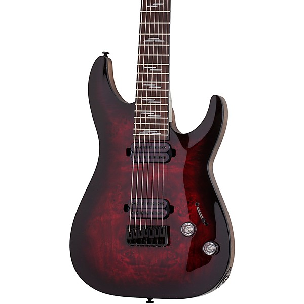 Schecter Guitar Research Omen Elite 7-String Electric Guitar Black Cherry Burst