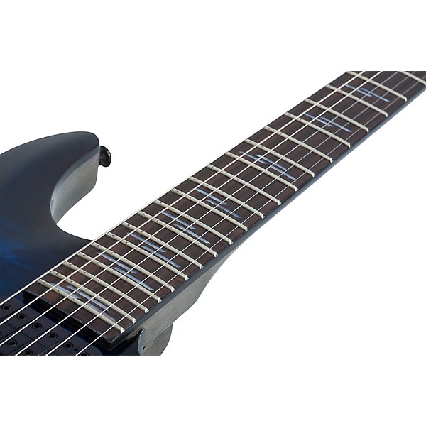 Schecter Guitar Research Omen Elite-6 FR Electric Guitar See-Thru Blue Burst