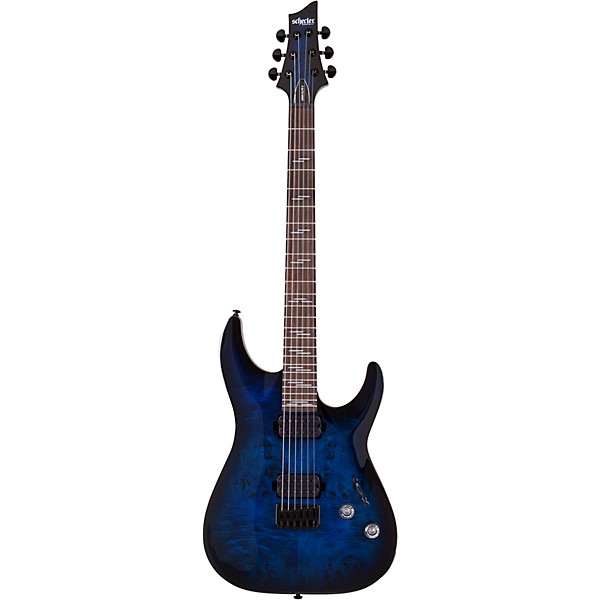Schecter Guitar Research Omen Elite-6 Electric Guitar See-Thru Blue Burst