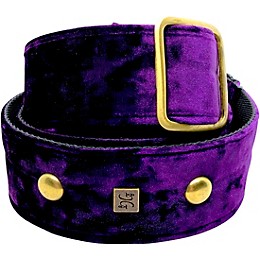 Get'm Get'm Rolling Stone Guitar Strap Purple Crushed Velvet 2 in.