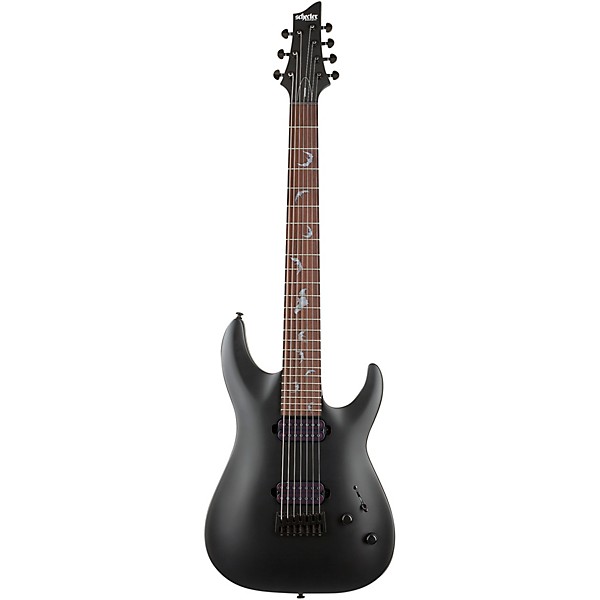 Schecter Guitar Research Damien-7 7-String Electric Guitar Satin Black