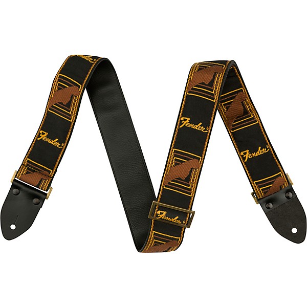 Fender Legacy Monogrammed Guitar Strap Black, Yellow, and Brown 2 in ...