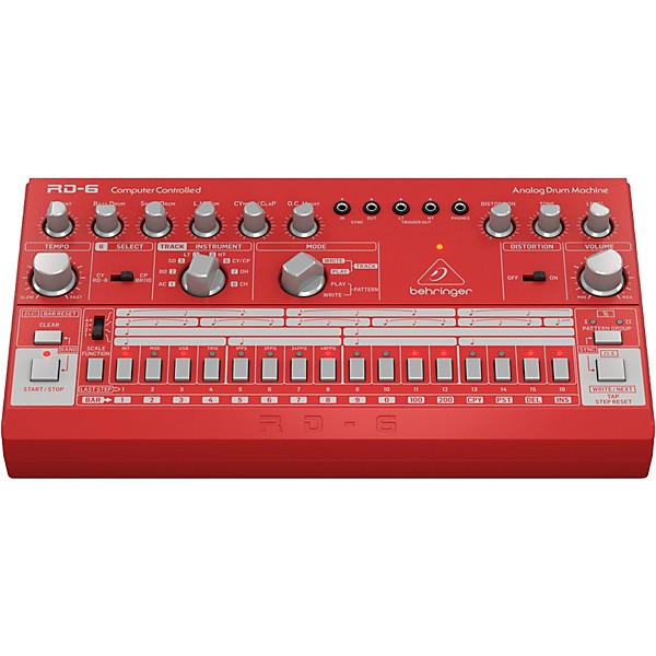 Behringer RD-6 Classic Analog Drum Machine Red