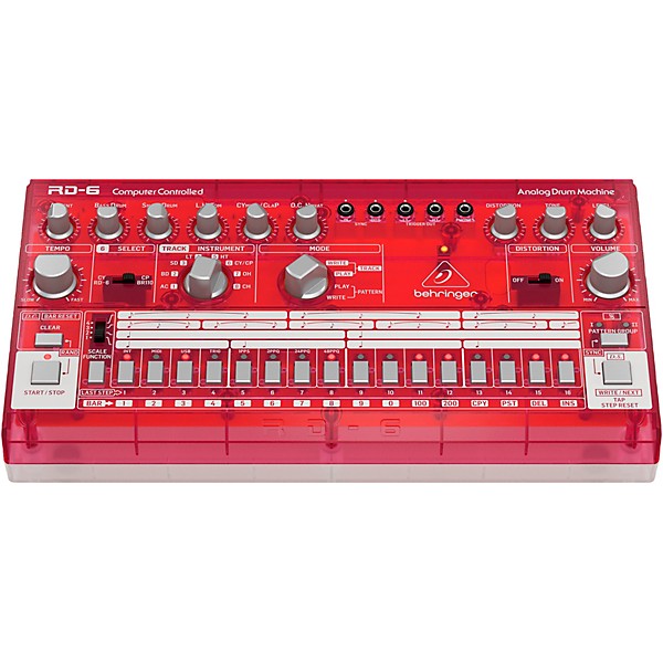 Behringer RD-6 Classic Analog Drum Machine Strawberry