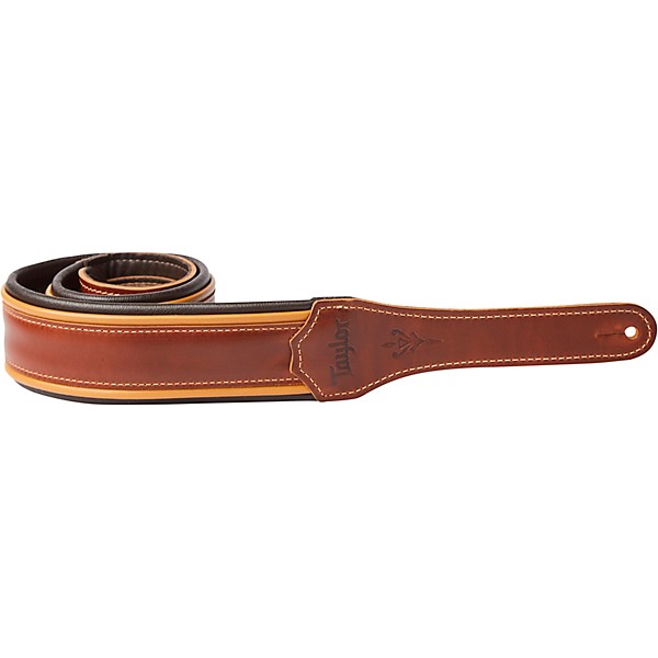 Taylor Taylor Century 2.5" Leather Guitar Strap Black/Brown 2.5 in.