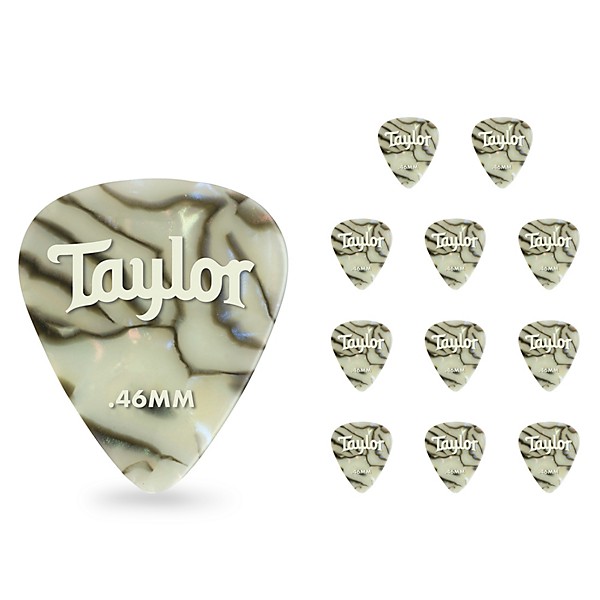 Taylor Celluloid 351 Picks, Abalone .46 mm 12 Pack