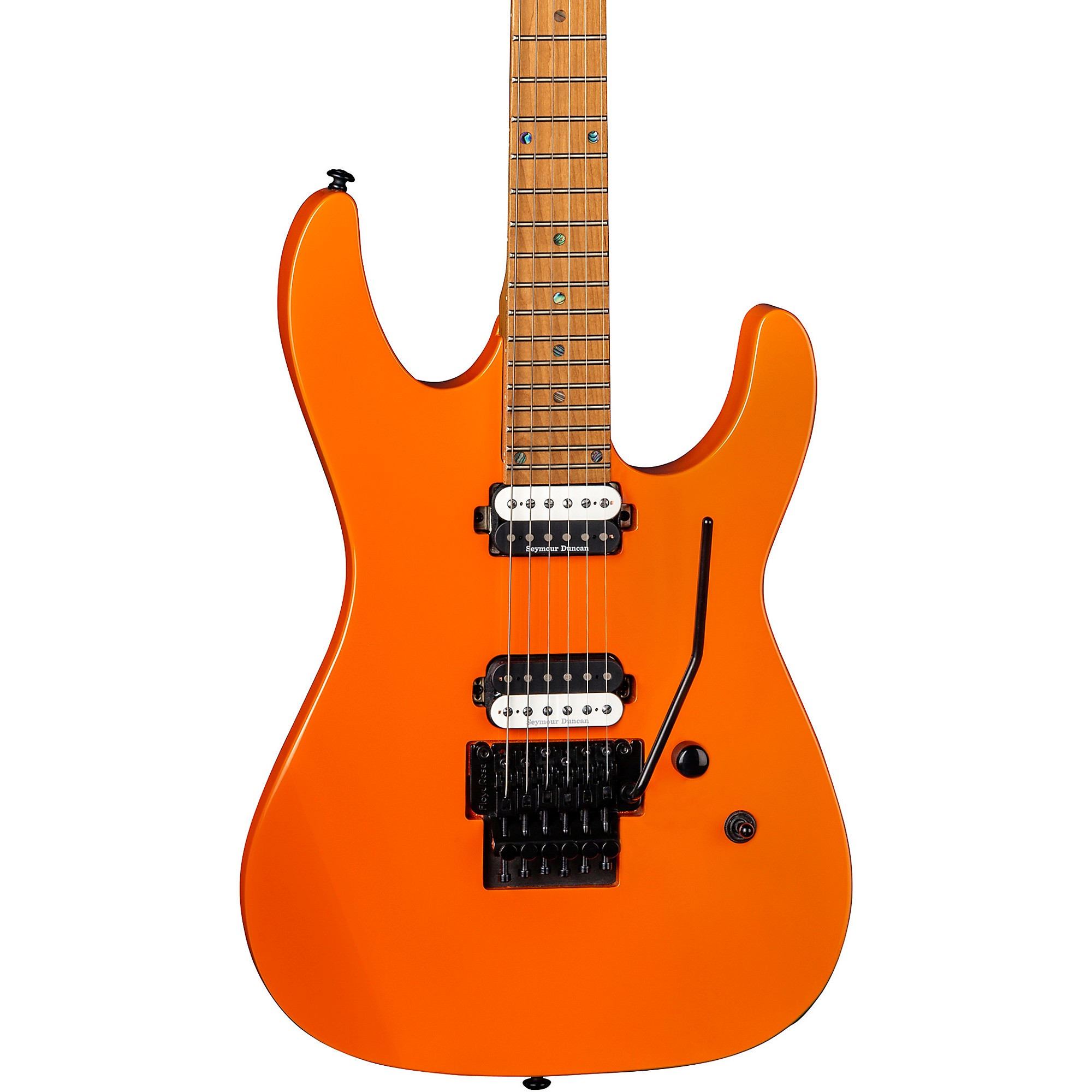 Dean MD 24 Roasted Maple with Floyd Electric Guitar Vintage Orange