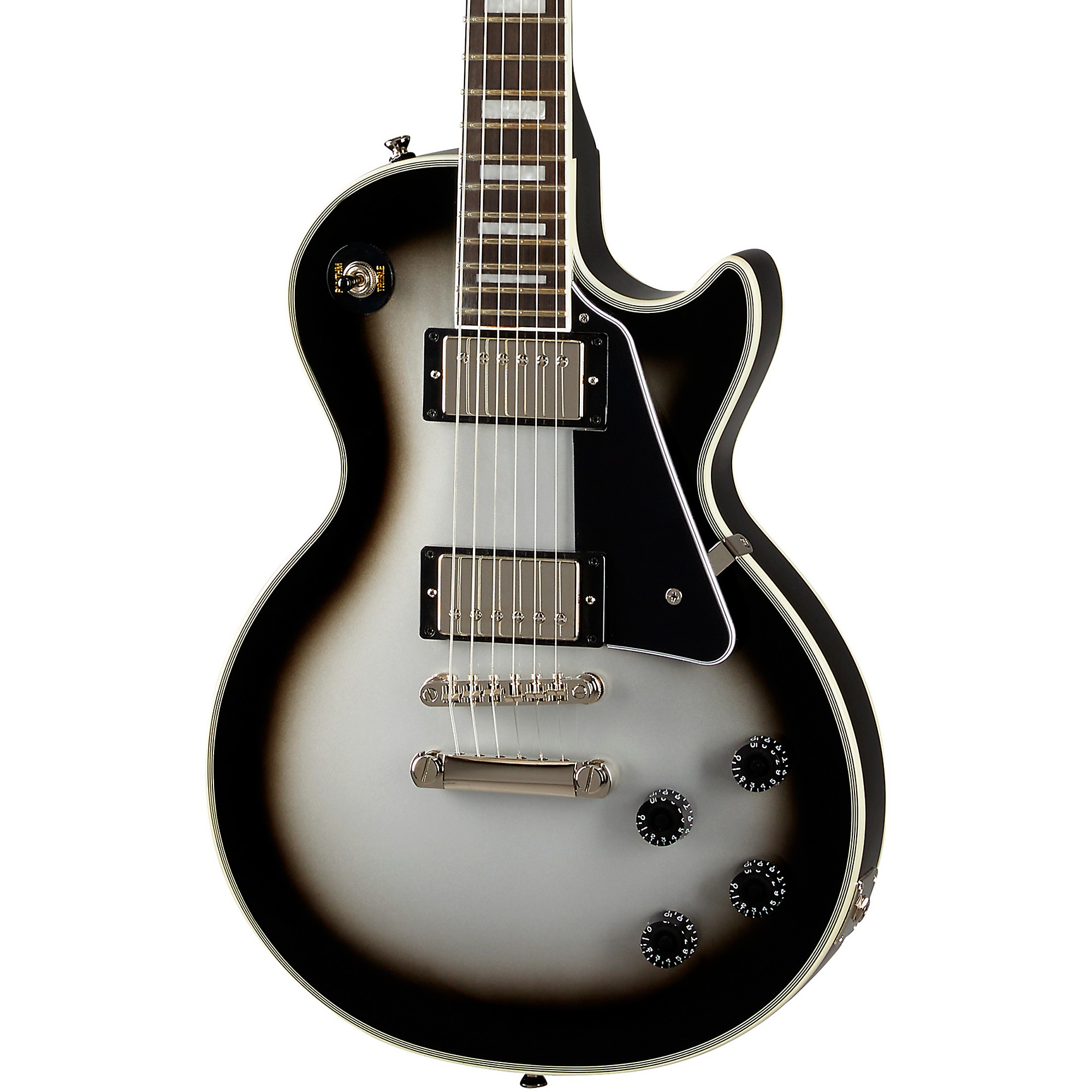 Epiphone Les Paul Custom Limited-Edition Electric Guitar Silver Burst