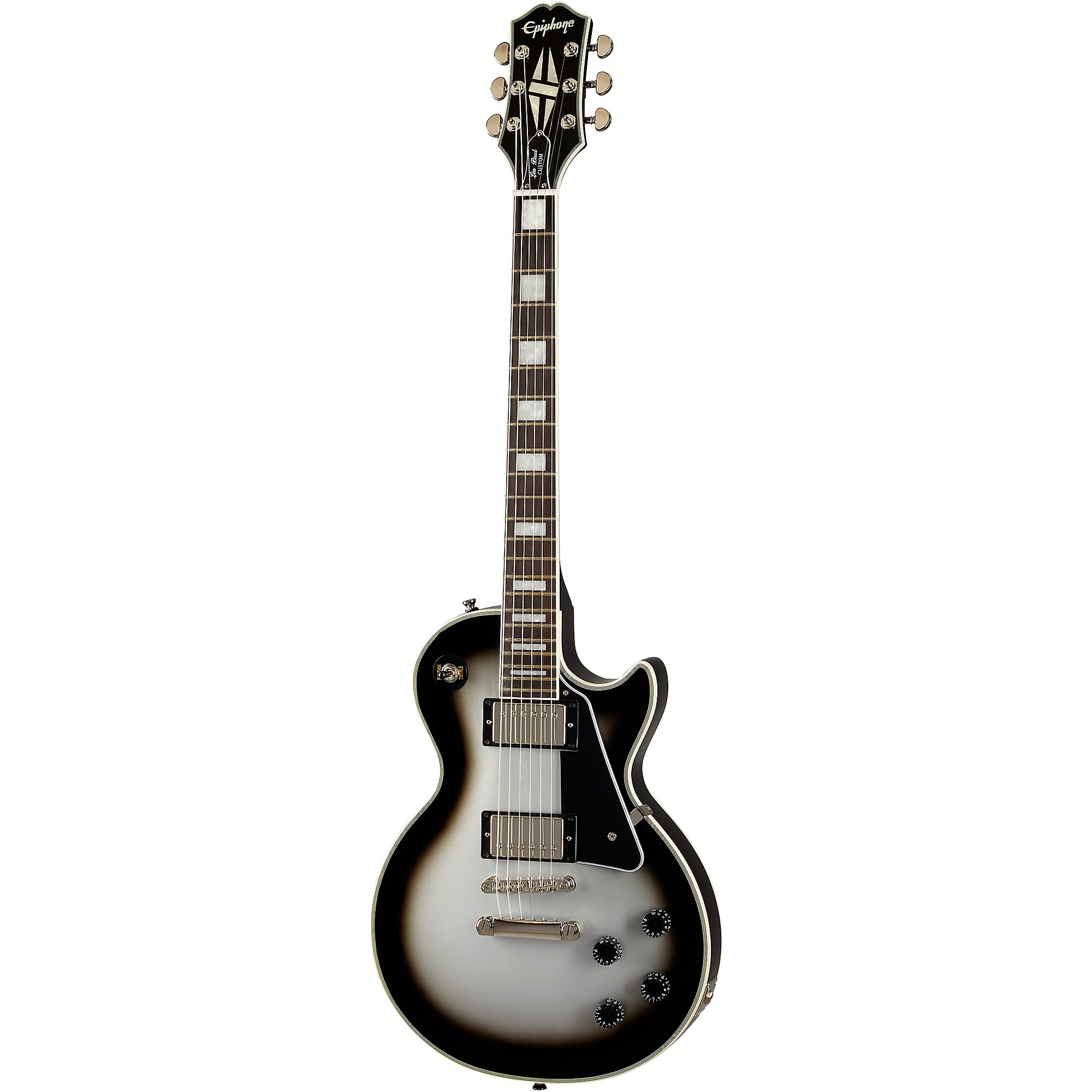 Epiphone Les Paul Custom Limited-Edition Electric Guitar Silver 