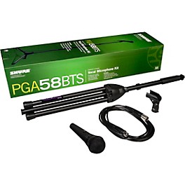 Shure PGA58BTS Cardioid Dynamic Vocal Microphone and Stand Package