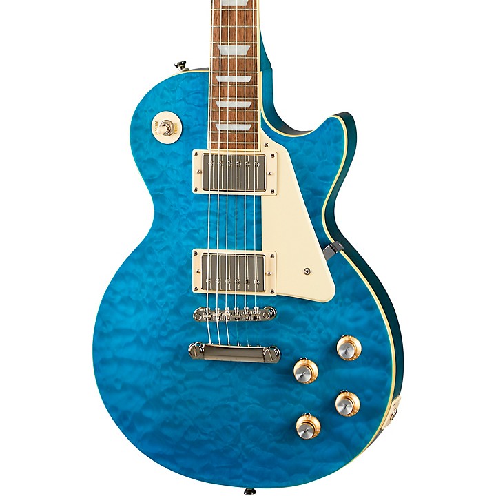 Epiphone Les Paul Standard '60s Quilt Top Limited-Edition Electric Guitar (Translucent Blue)