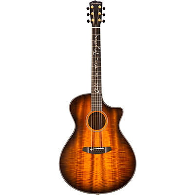 Breedlove Oregon Concerto Ce Jeff Bridges Myrtlewood Acoustic-Electric Guitar Bourbon Burst for sale