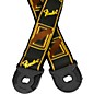 Fender Quick Grip Locking End Monogram Strap Black, Yellow, and Brown 2 in.