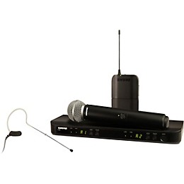 Shure BLX1288/MX53 Wireless Combo System With SM58 Handheld and MX153 Earset Band H11