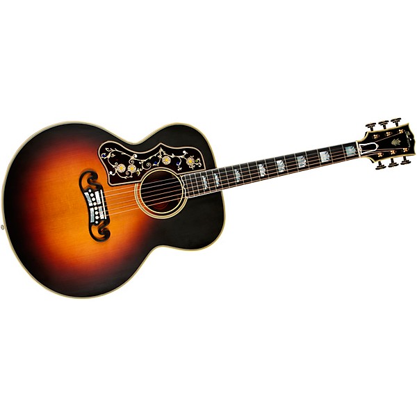 Gibson Pre-War SJ-200 Rosewood Left-Handed Acoustic-Electric Guitar Vintage Sunburst