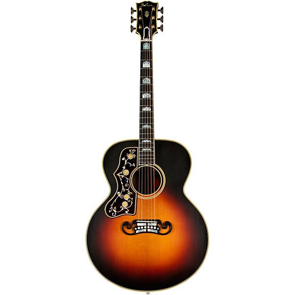 Gibson Pre-War SJ-200 Rosewood Left-Handed Acoustic-Electric Guitar Vintage Sunburst