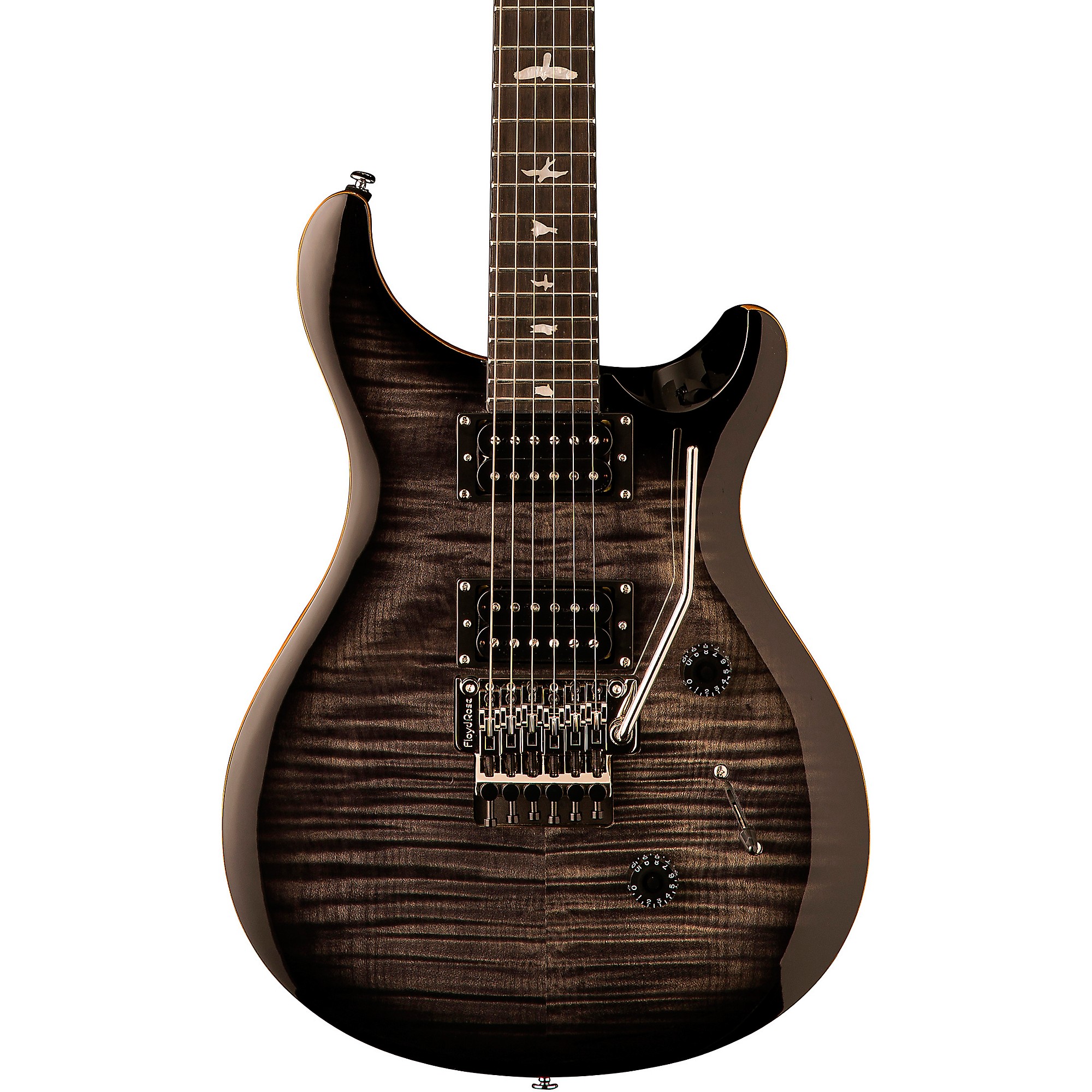 PRS SE Custom 24 Floyd Electric Guitar Charcoal Burst | Guitar Center