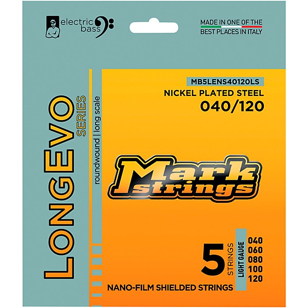 Markbass Longevo Series Nano Film Electric Bass Nickel Plated Steel 5 Strings (40 - 120) Light Gauge