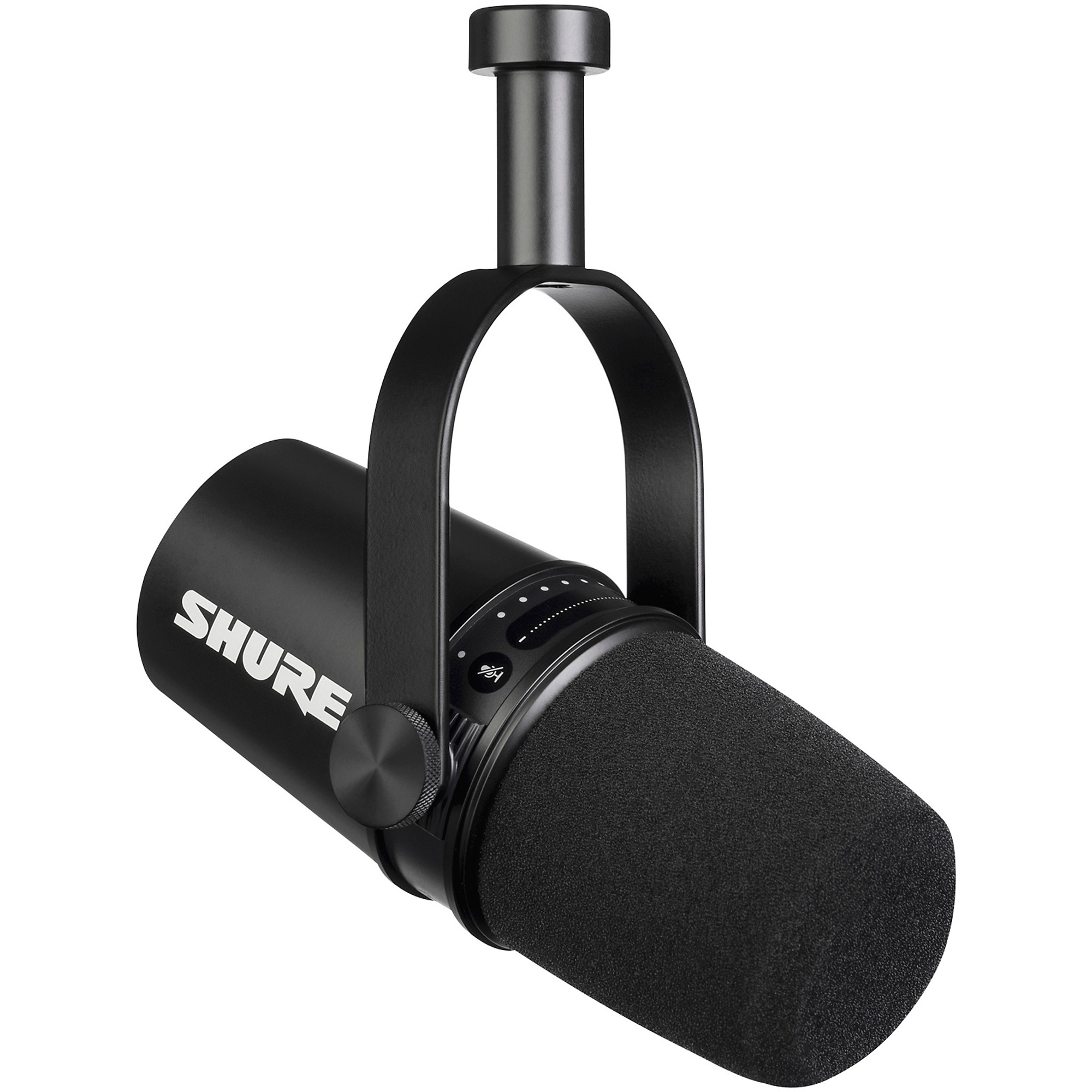 Open Box Shure MV7 USB and XLR Dynamic Microphone Black | Guitar