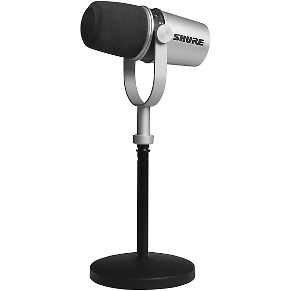 Shure MV7 USB and XLR Dynamic Microphone Silver