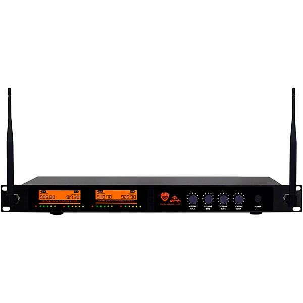 Nady DW-44 Quad Digital Wireless Handheld Microphone System with Four Fixed UHF Frequencies with QPSK Modulation