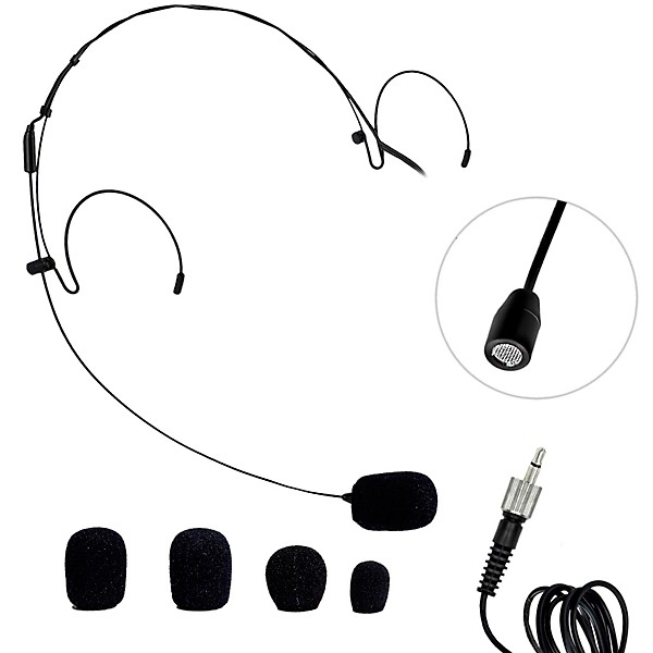 Nady DW-44 Quad Digital Wireless System with Wireless Headset Microphone Black