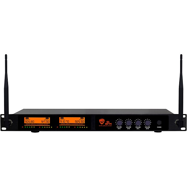 Open Box Nady DW-44 Quad Digital Wireless System with Headset Microphone Level 1  Black