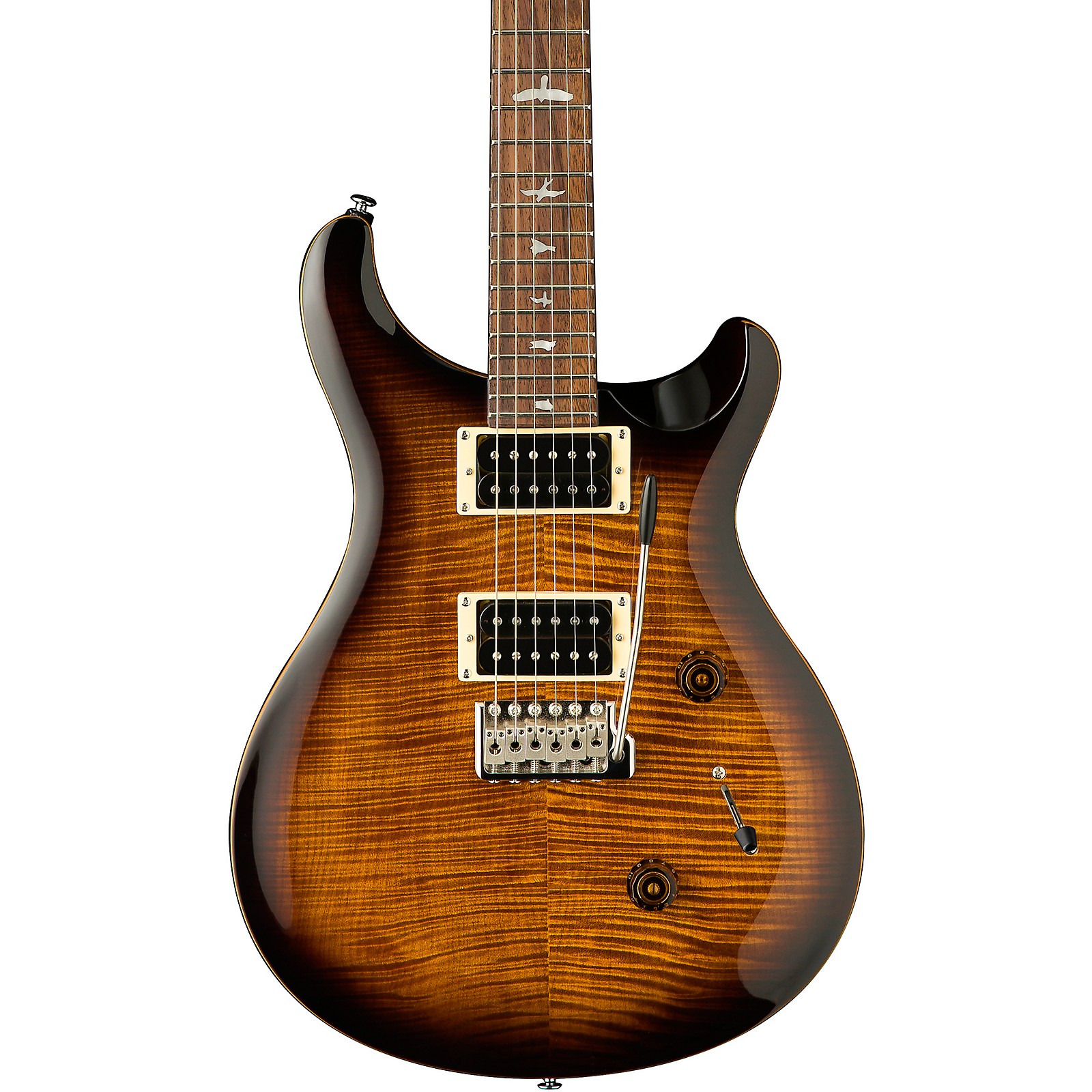 PRS SE Custom 24 Electric Guitar Black Gold Sunburst | Guitar Center