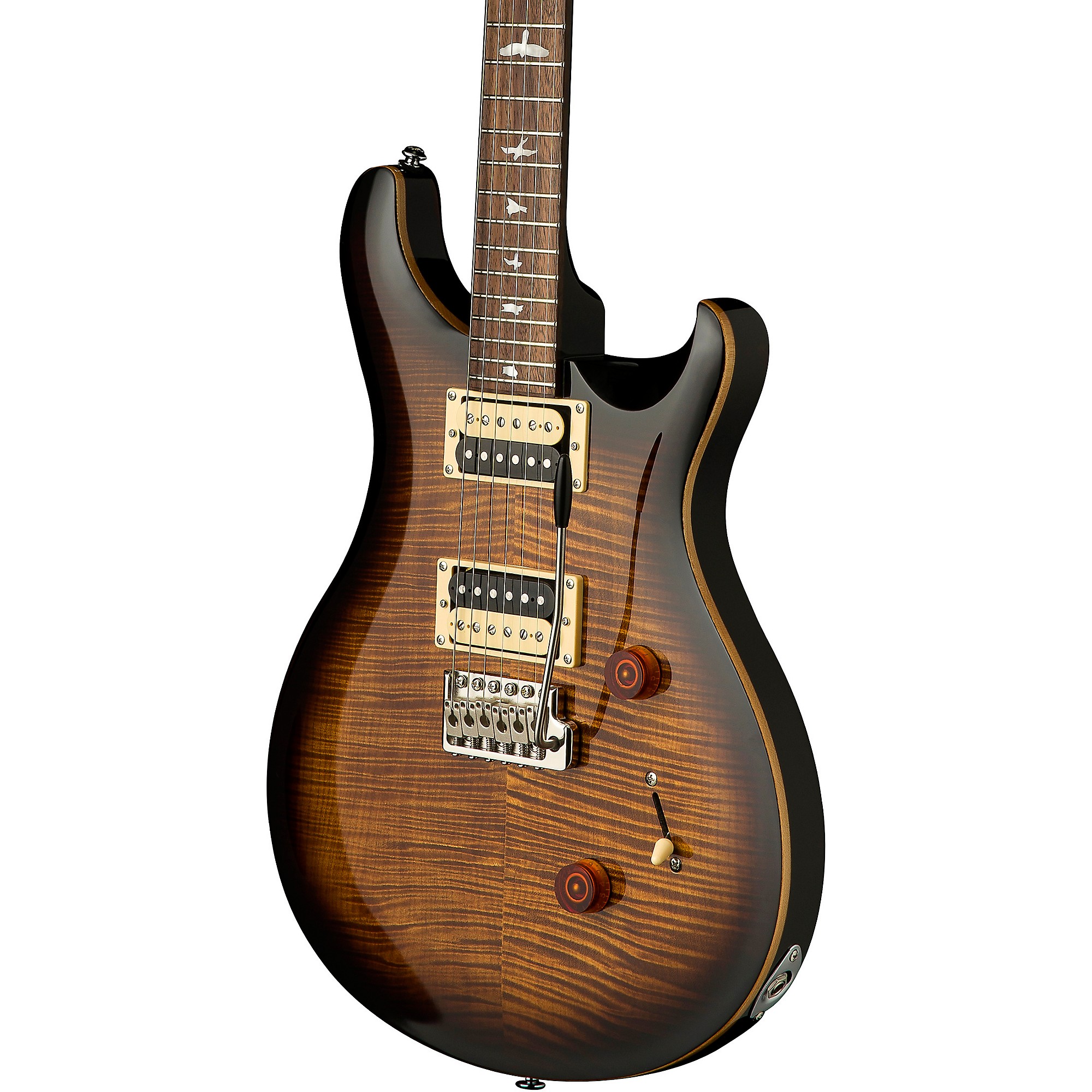 PRS SE Custom 24 Electric Guitar Black Gold Sunburst | Guitar Center