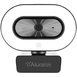 Open Box Aluratek 1080P USB Webcam w/Adjustable Lighting, Autofocus & Dual Mics Level 1