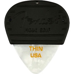 Fender Mojo Grip 351 Guitar Picks (3-Pack) White Moto Thin