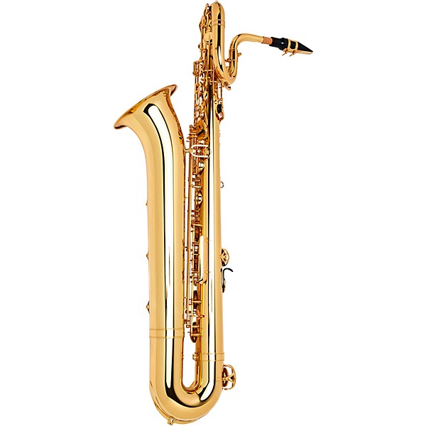 Open Box Yamaha YBS-480 Intermediate Eb Baritone Saxophone Level 2 Gold Lacquer, Lacquer Keys 197881122454