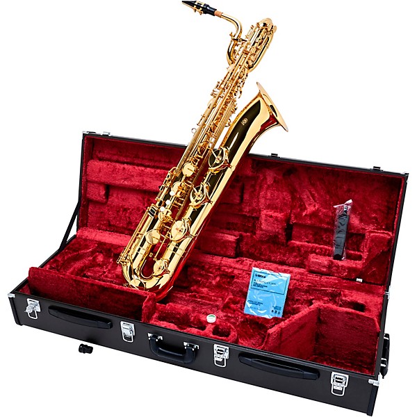 Open Box Yamaha YBS-480 Intermediate Eb Baritone Saxophone Level 2 Gold Lacquer, Lacquer Keys 197881122454